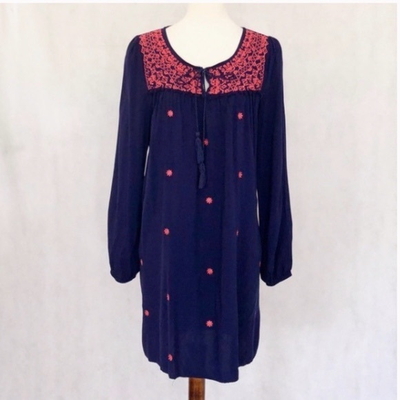 Umgee Dresses & Skirts - Umgee Long Sleeve Embroidered Tunic Dress